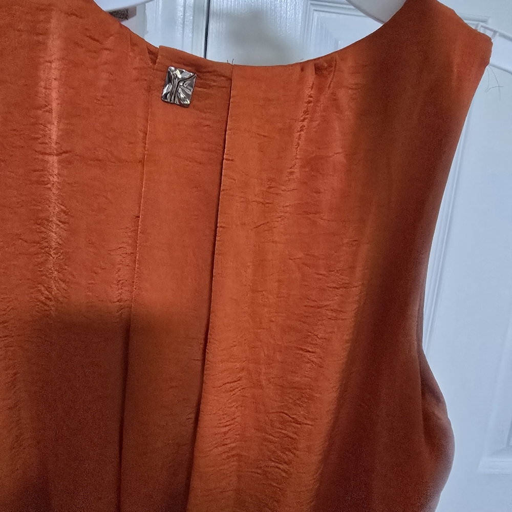 Zara Bold Orange Midi Dress - Picture 9 of 14